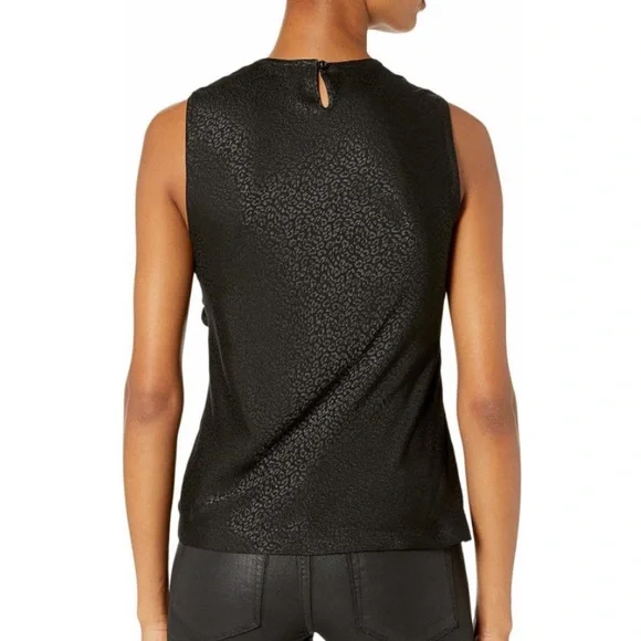 Yigal Azrouel Leopard Jacquard Cross Neck Top - Picture 3 of 15